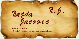 Najda Jačović vizit kartica